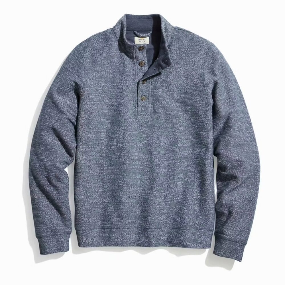 Marine Layer Clayton Pullover in India Ink, XL